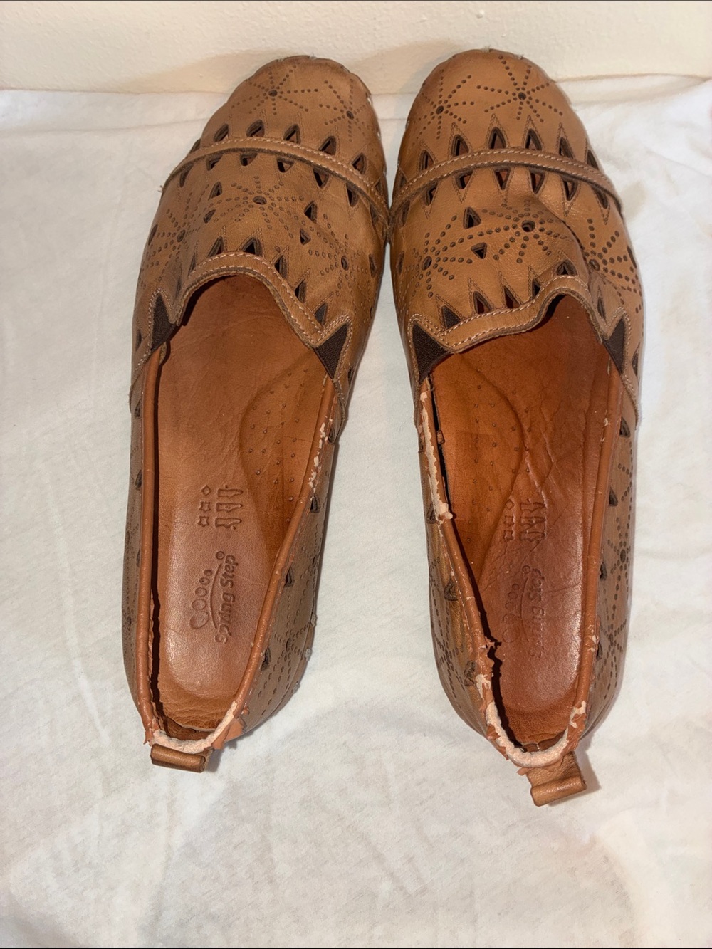 Spring Step Fusaro Leather Flats Loafers Brown 39